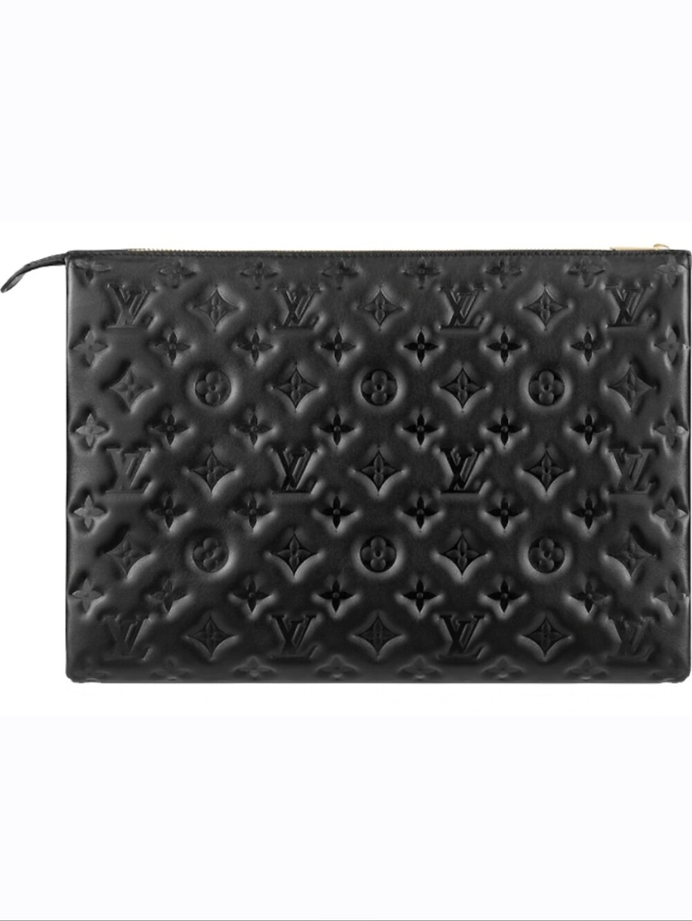 MSRP$5,800 Like NEW LV Louis Vuitton Lambskin Embossed Monogram Coussin MM Black - Picture 6 of 16